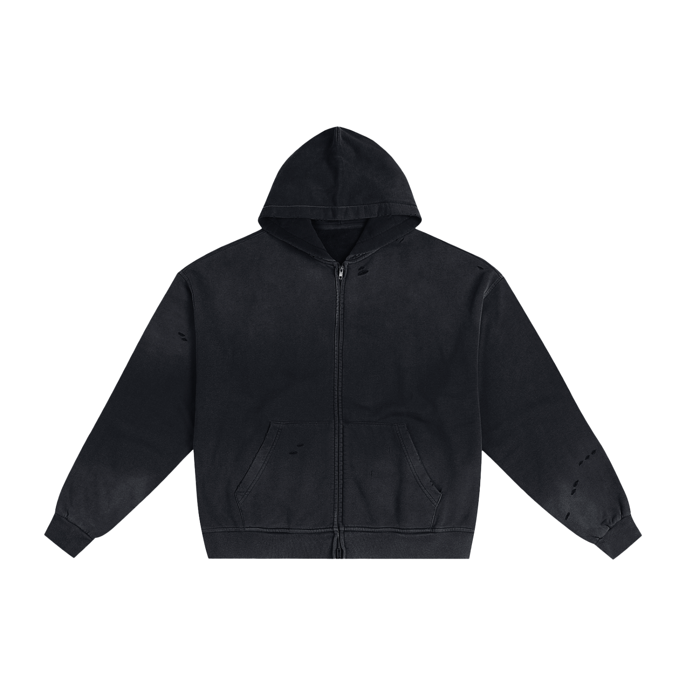 Hand-Frayed Sunfade Zip Hoodie Secondary image