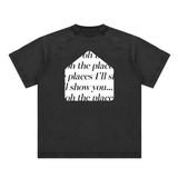 Vintage Washed Raglan Cotton T-Shirt