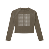 Dyed Washed Raglan Long Sleeve Slim T-Shirt