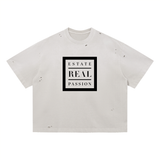 Vintage Washed Distressed Boxy Oversized T-Shirt