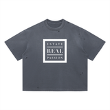 Vintage Washed Distressed Boxy Oversized T-Shirt