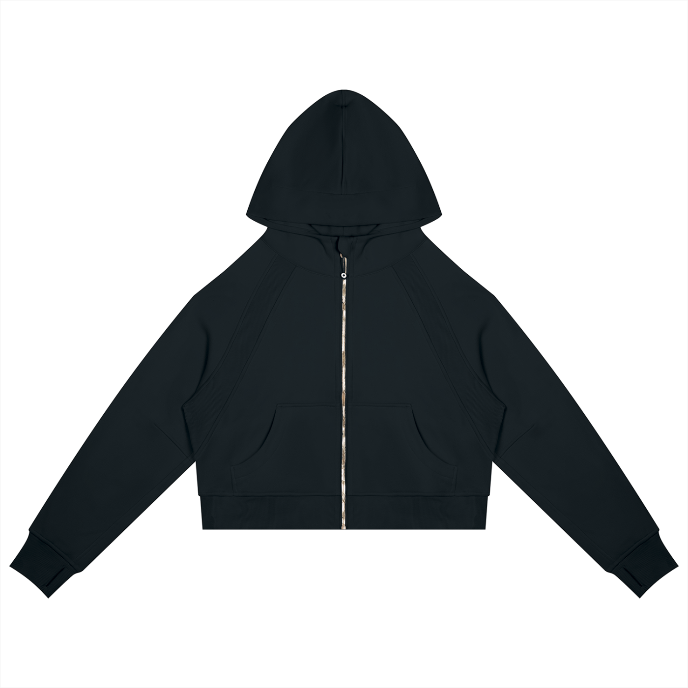 Cropped Zip-Through Hoodie Secondary image