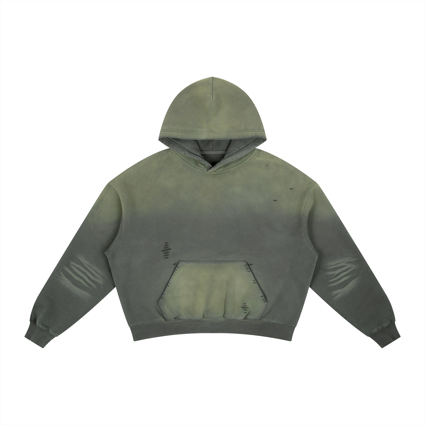 Frayed Sunfade Boxy Fleece Hoodie Secondary image