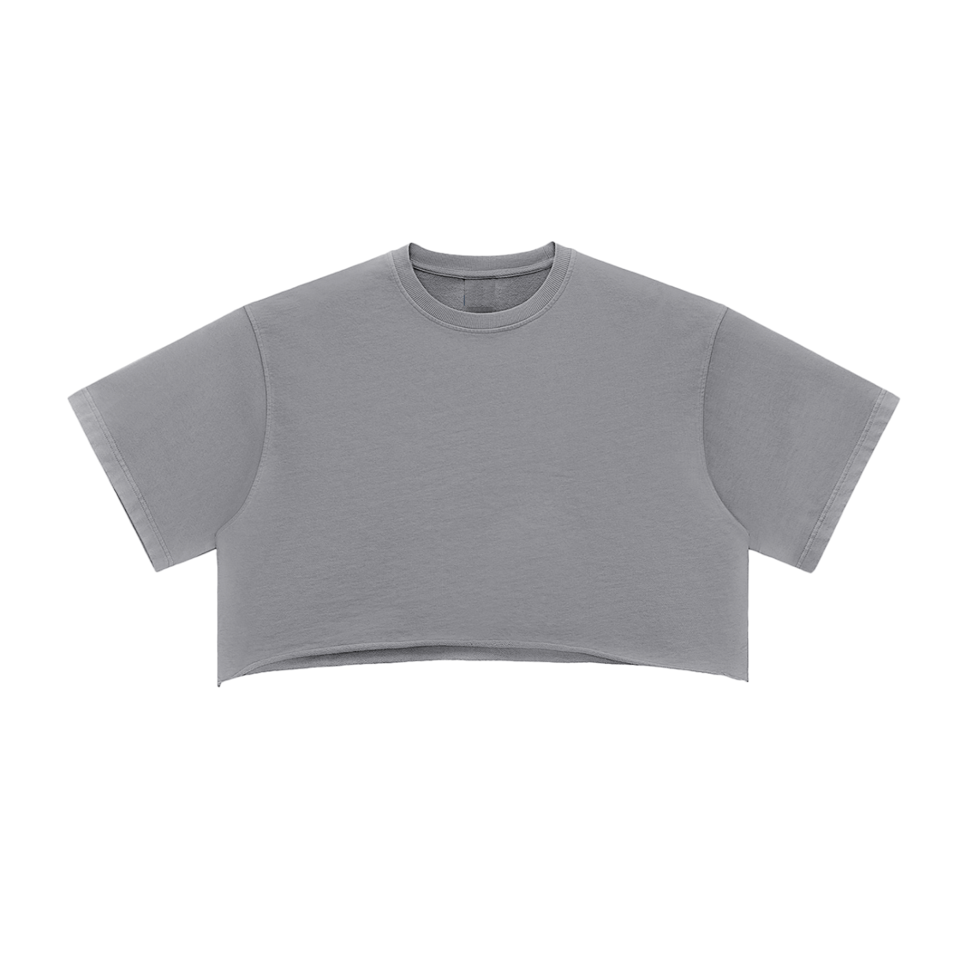 Snow Washed Raw Edge Crop Top Secondary image