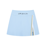 Women's A-Line Contrast Panel Slit Skirt