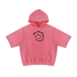 Unisex Mineral Wash Short Sleeve Hoodie