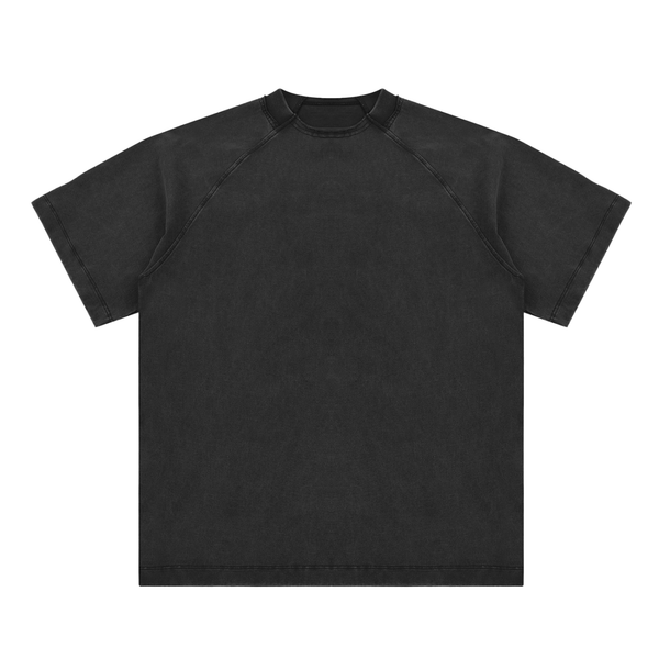 Vintage Washed Raglan Cotton T-Shirt