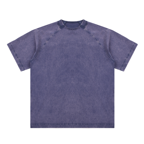 Vintage Washed Raglan Cotton T-Shirt