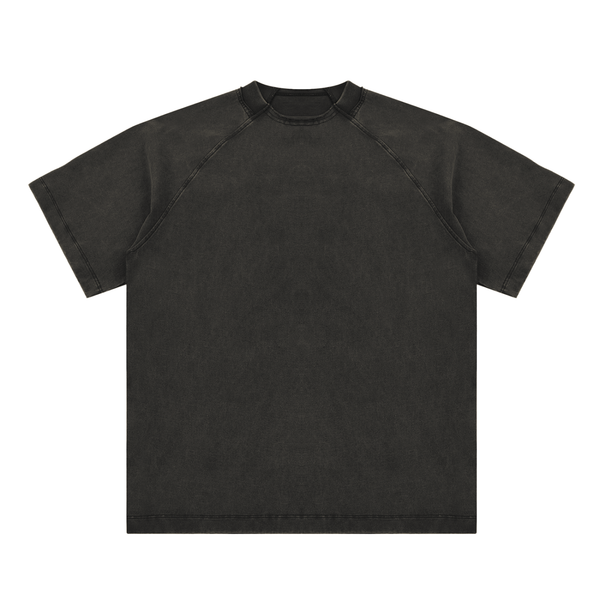 Vintage Washed Raglan Cotton T-Shirt