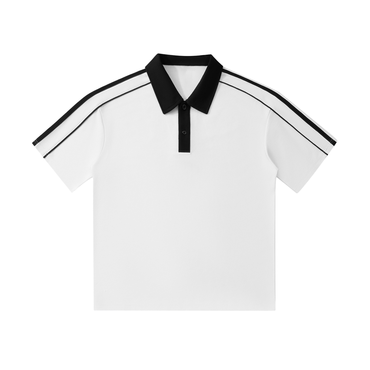Contrast Collar Short-Sleeve Polo Shirt