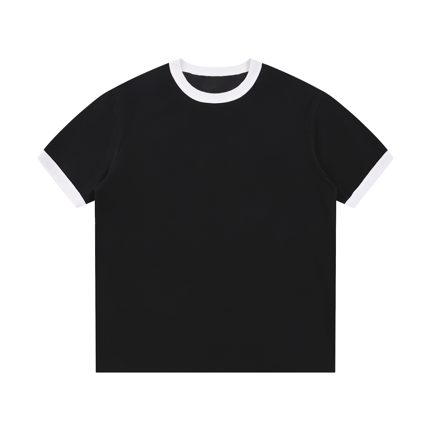 Contrast Edge Ribbed Crewneck T-Shirt Secondary image