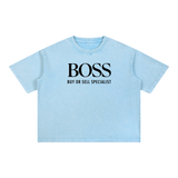 Mineral Wash Boxy Cotton T-Shirt