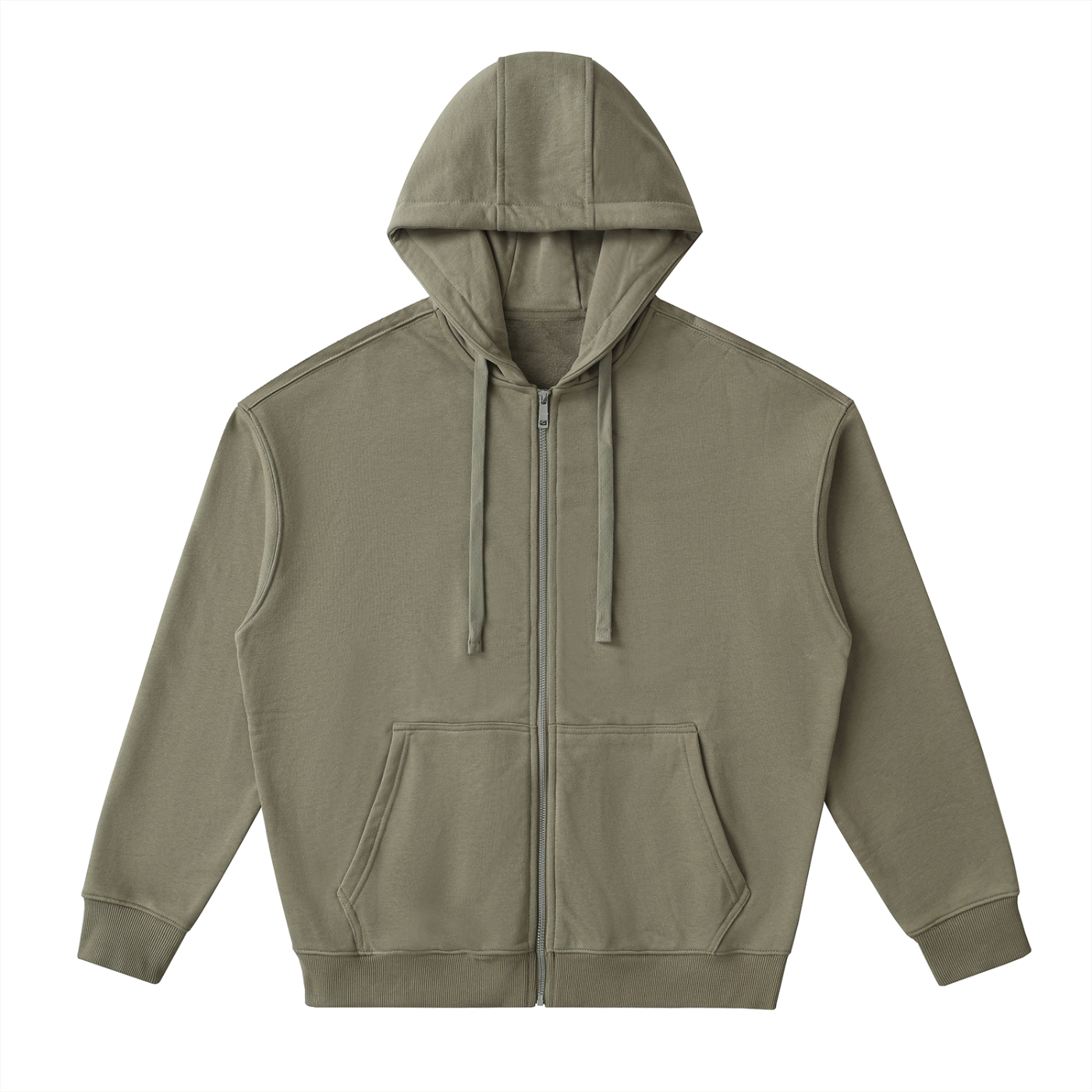 Drop-Shoulder Zip Up Hoodie Secondary image