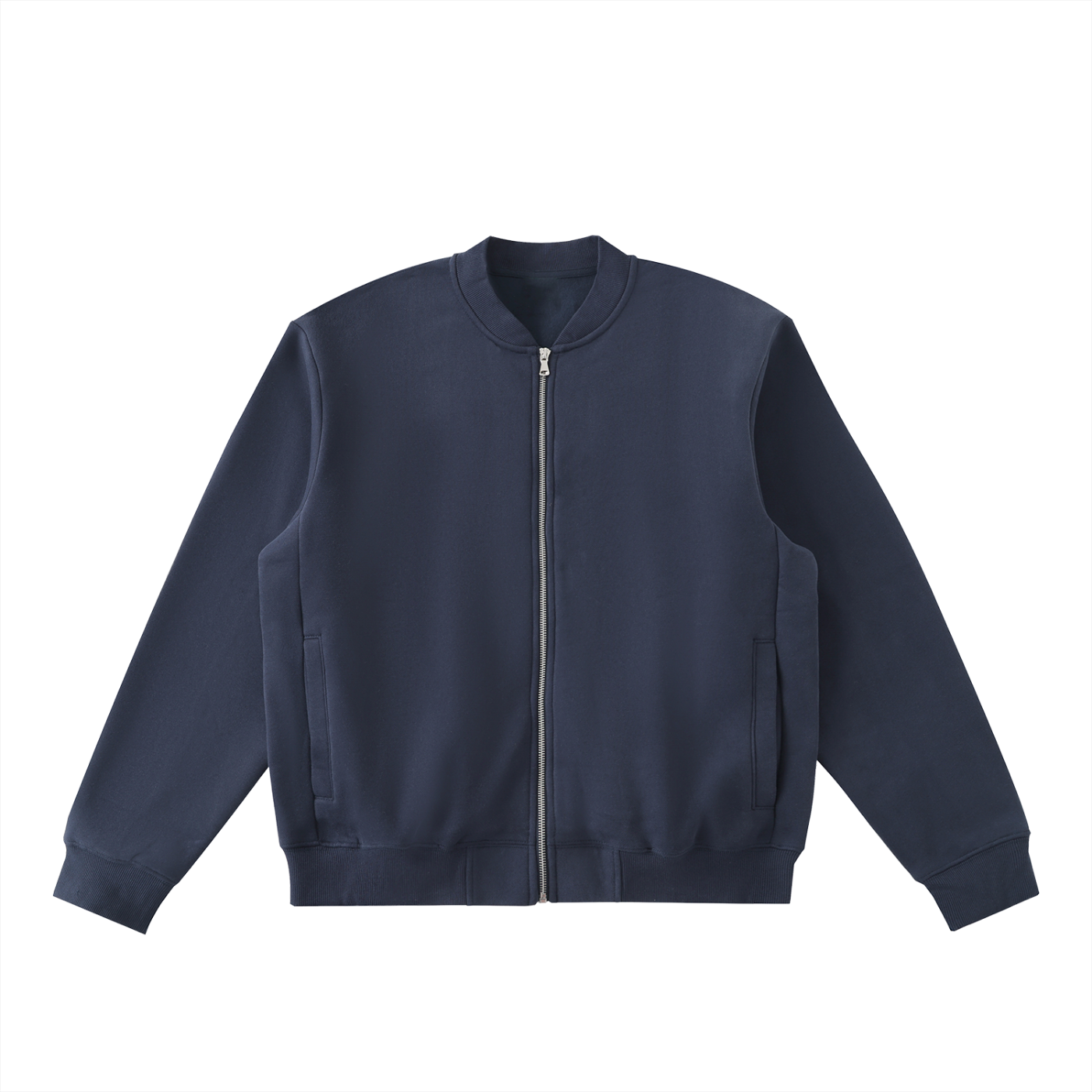 Essential Zip-Up Fleeced Varsity Jacket Secondary image