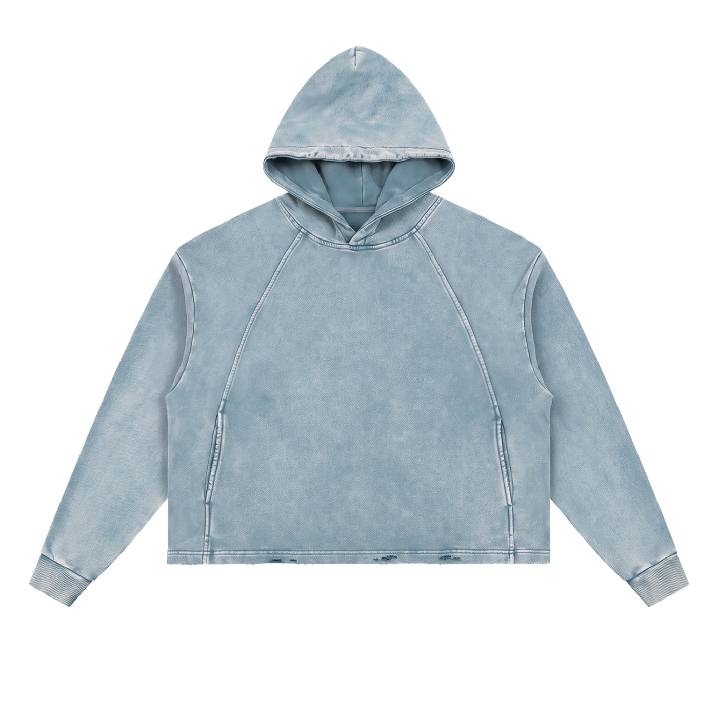 Vintage Washed Frayed-Hem Hoodie Secondary image