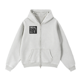 Zip-Through Boxy Fleece Hoodie