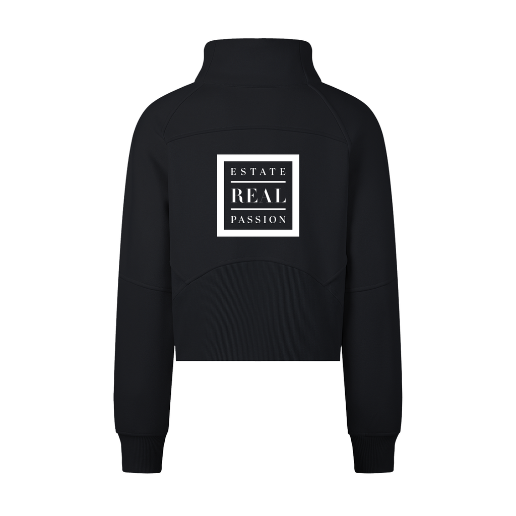 Cropped Half-Zip Sweatshirt