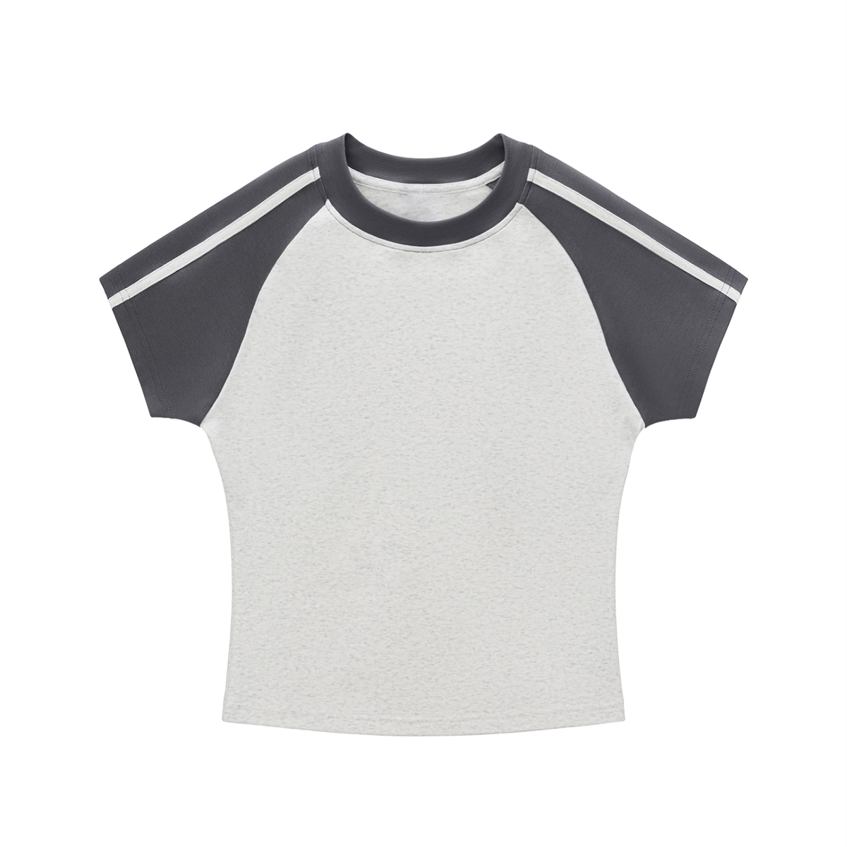 Contrast Stripes Bodycon Raglan  Sleeve T-Shirt