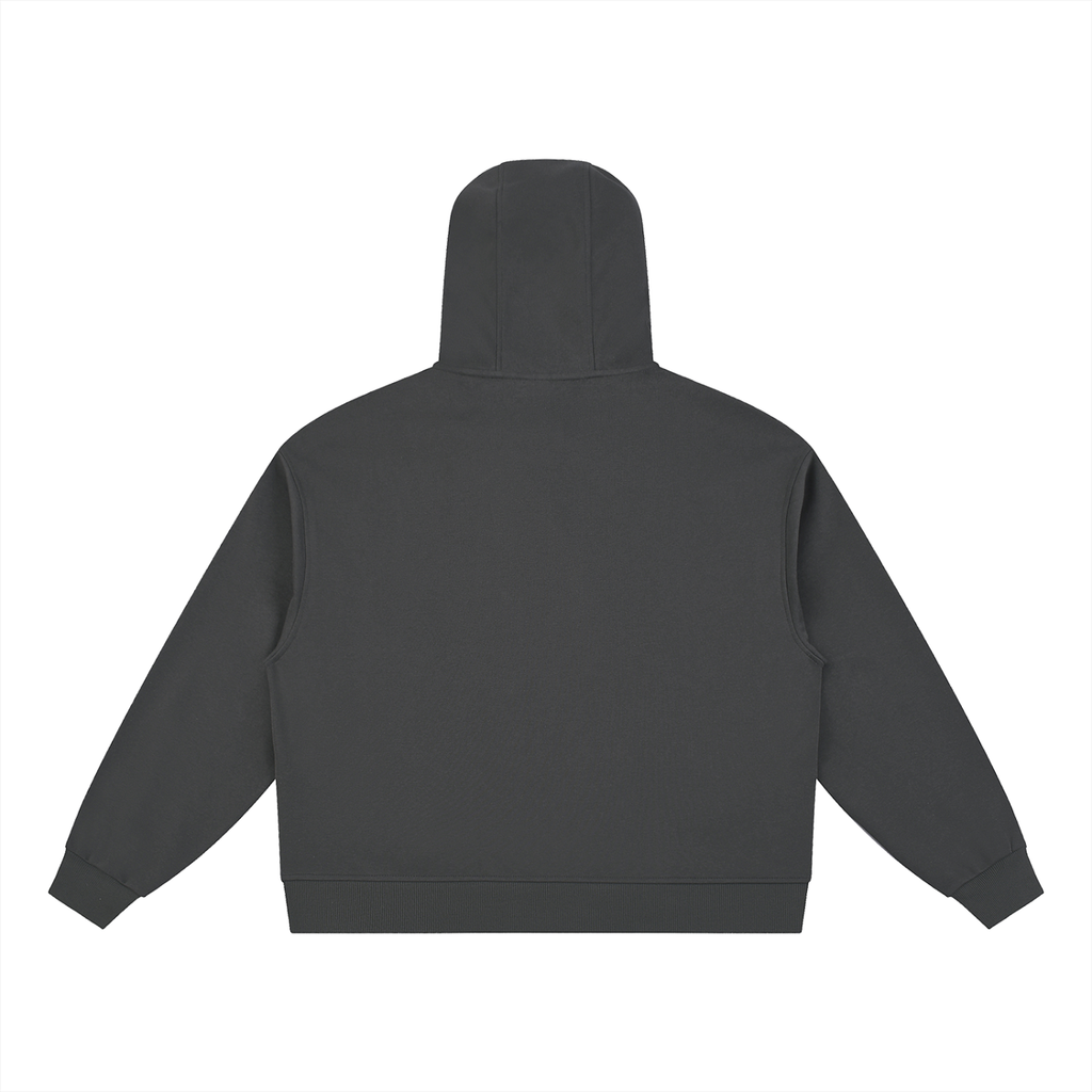 Boxy Button Placket Hoodie