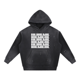 Vintage Washed Frayed Fleece Hoodie