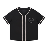 Contrast Piped Button-Up Jersey