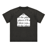 Vintage Washed Raglan Cotton T-Shirt
