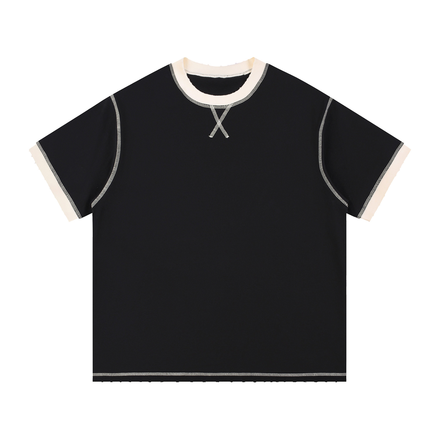 Contrast-Stitched Cotton T-Shirt Secondary image