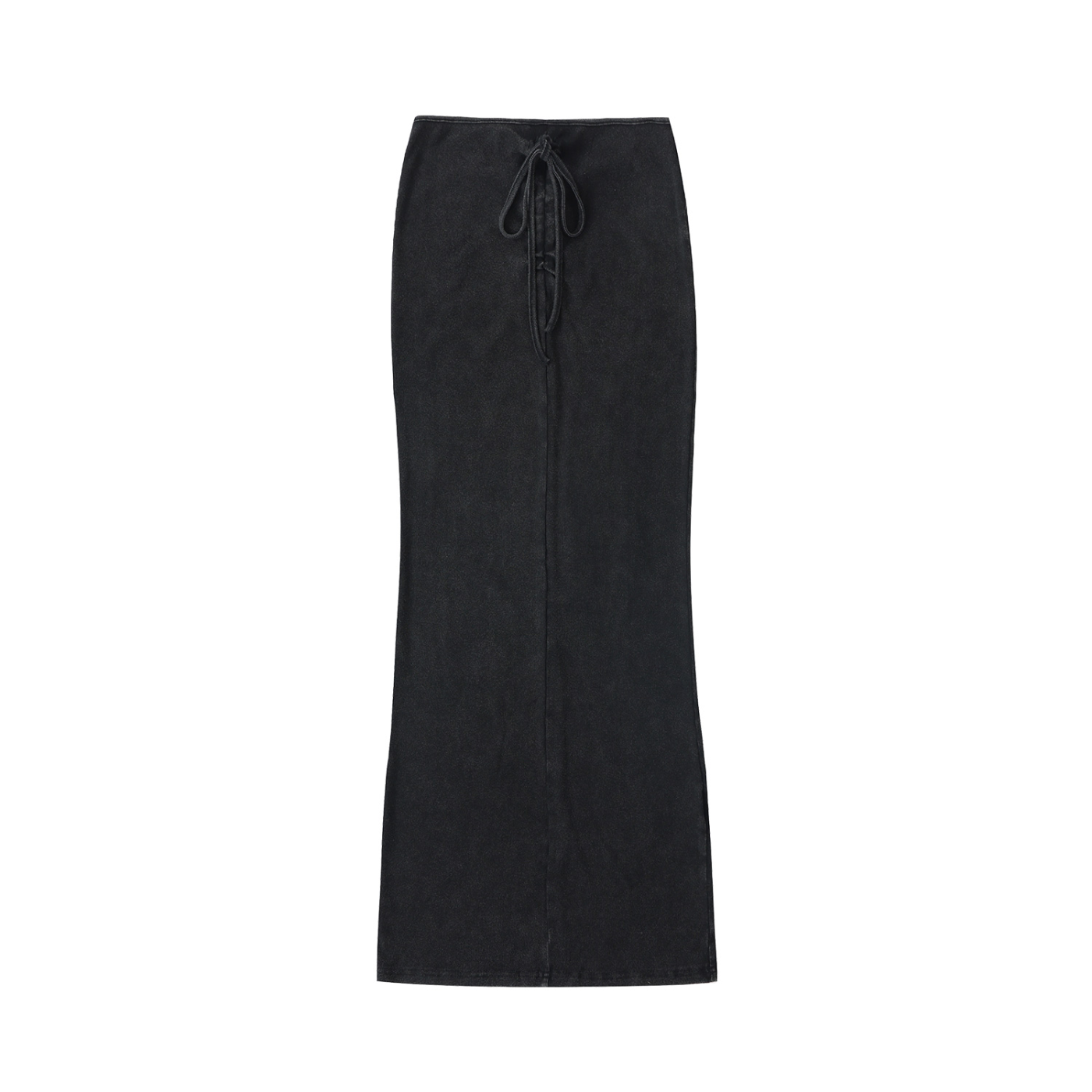 Dyed Washed Drawstring Maxi Skirt Secondary image