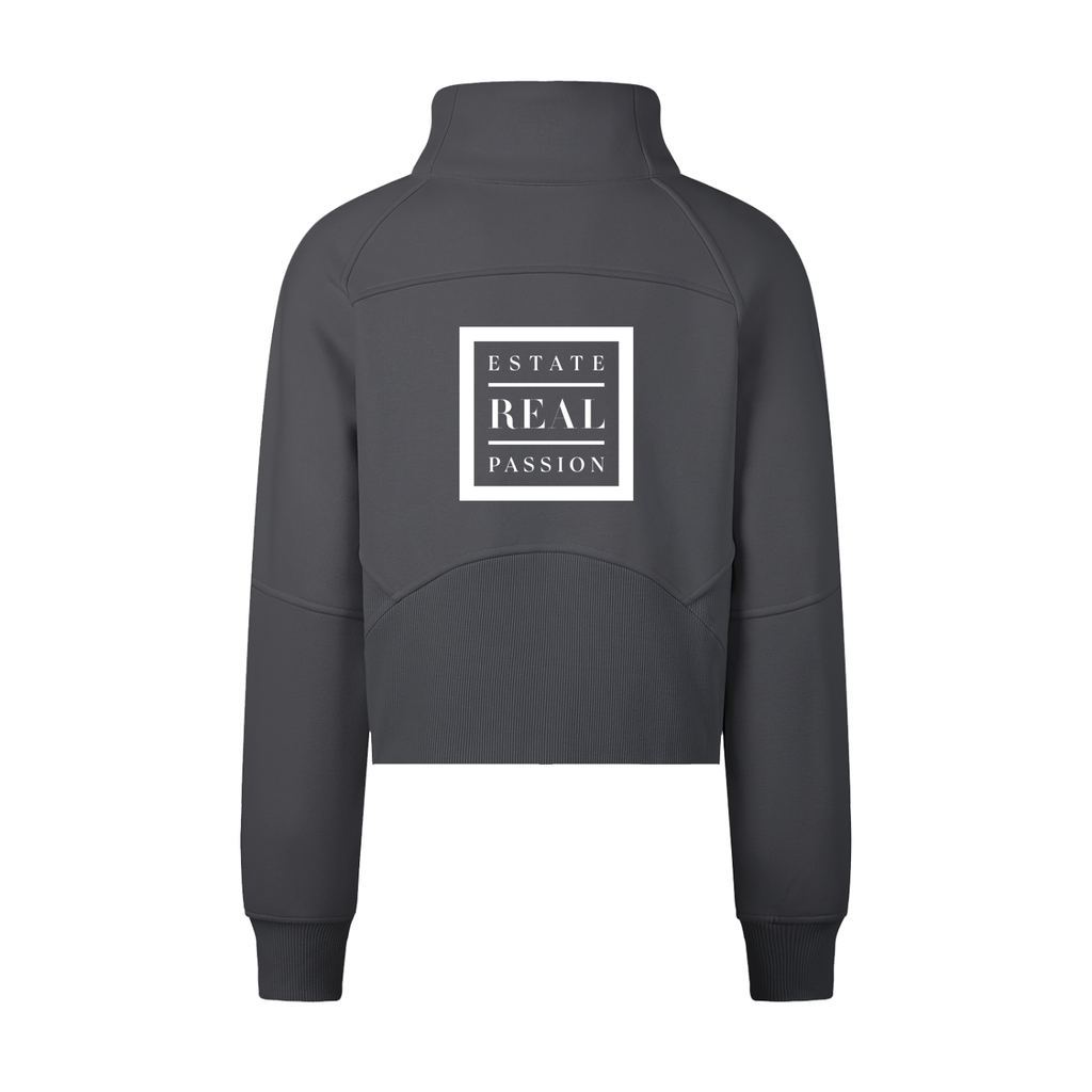 Cropped Half-Zip Sweatshirt