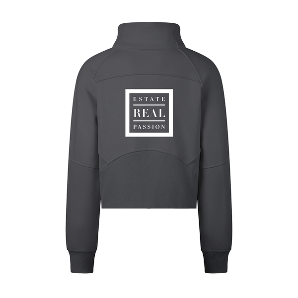Cropped Half-Zip Sweatshirt