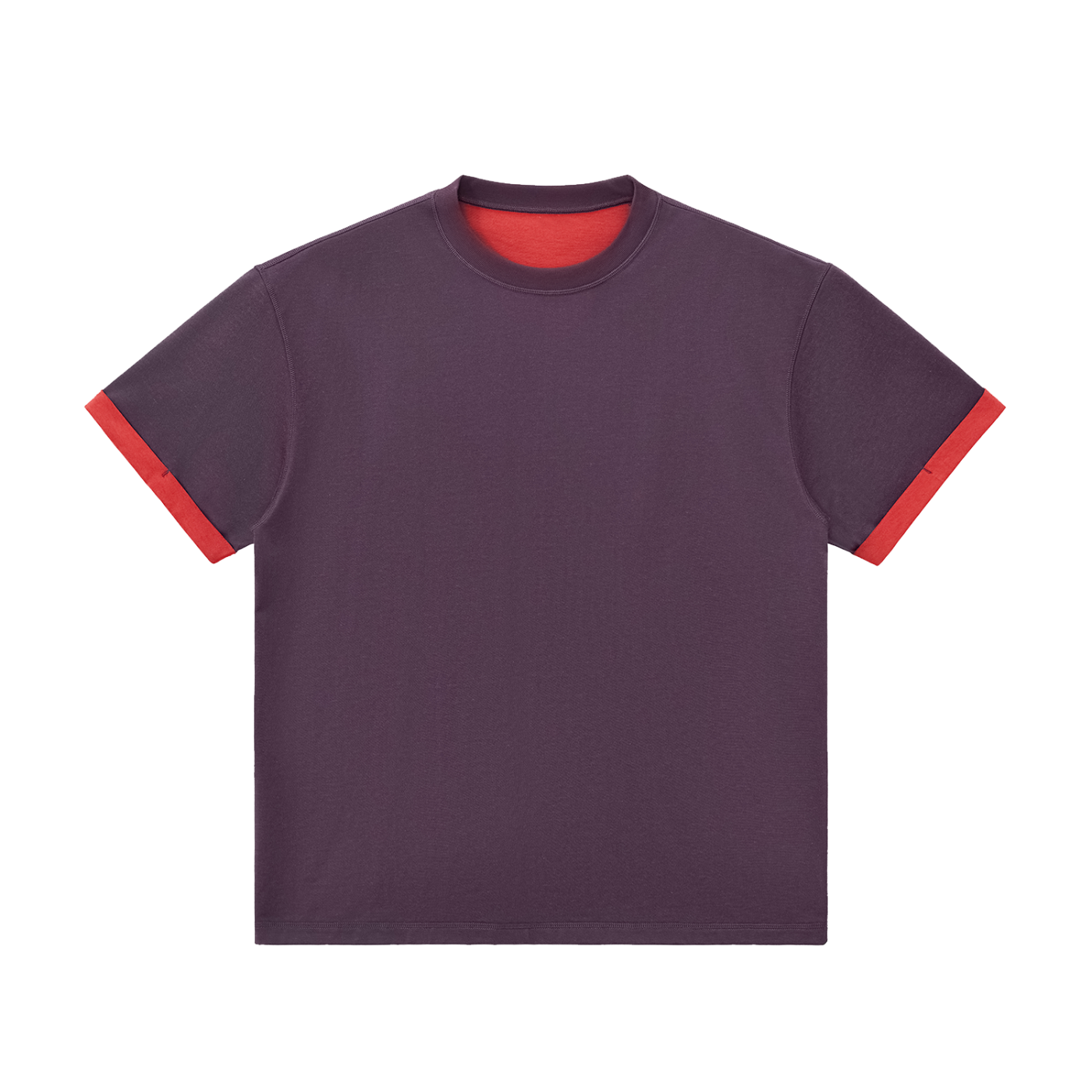 Contrast Cuff Cuffed T-Shirt Secondary image