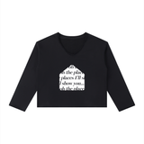 Women's Raw Hem Long Sleeve T-Shirt