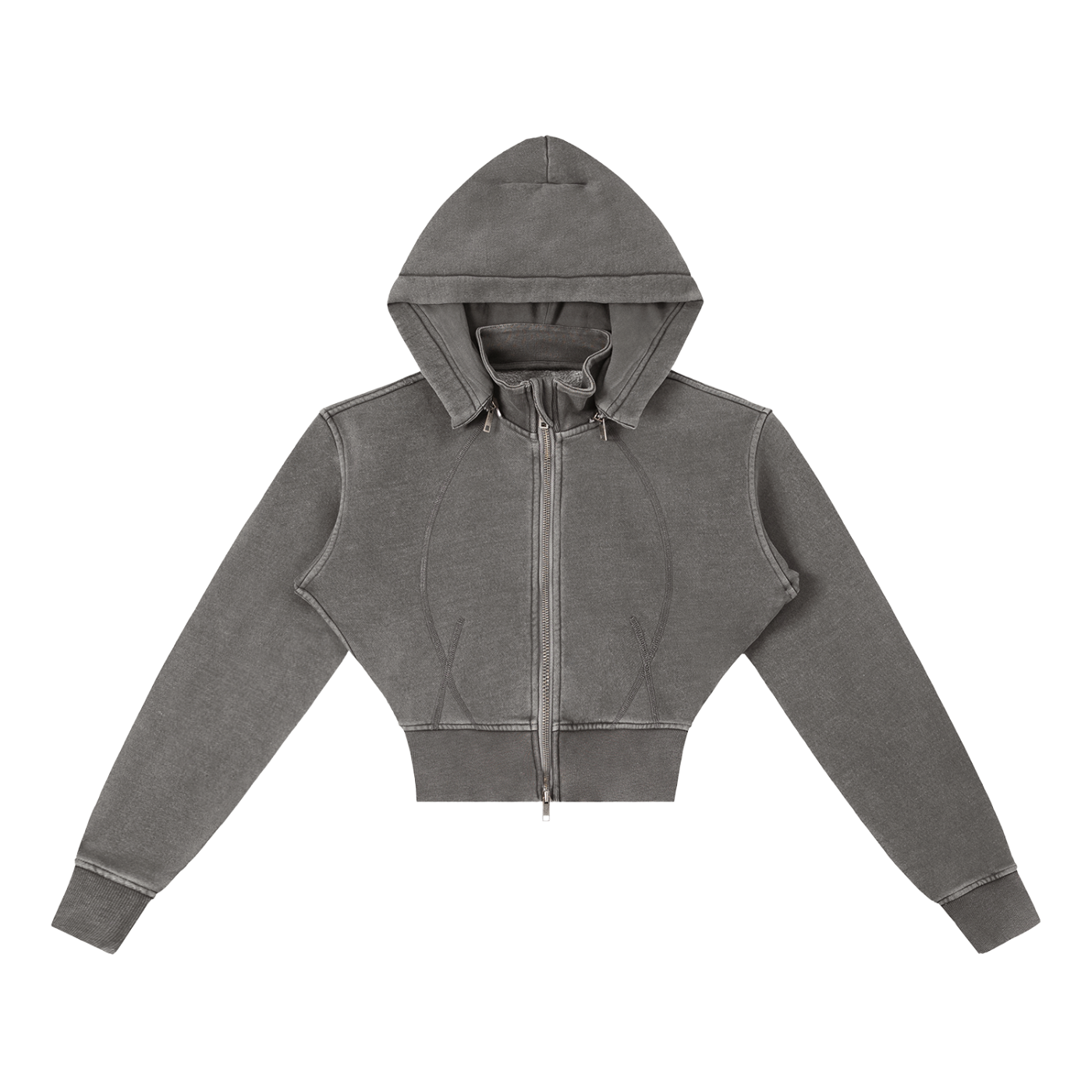 Vintage Washed Cropped Fleece Hoodie Secondary image