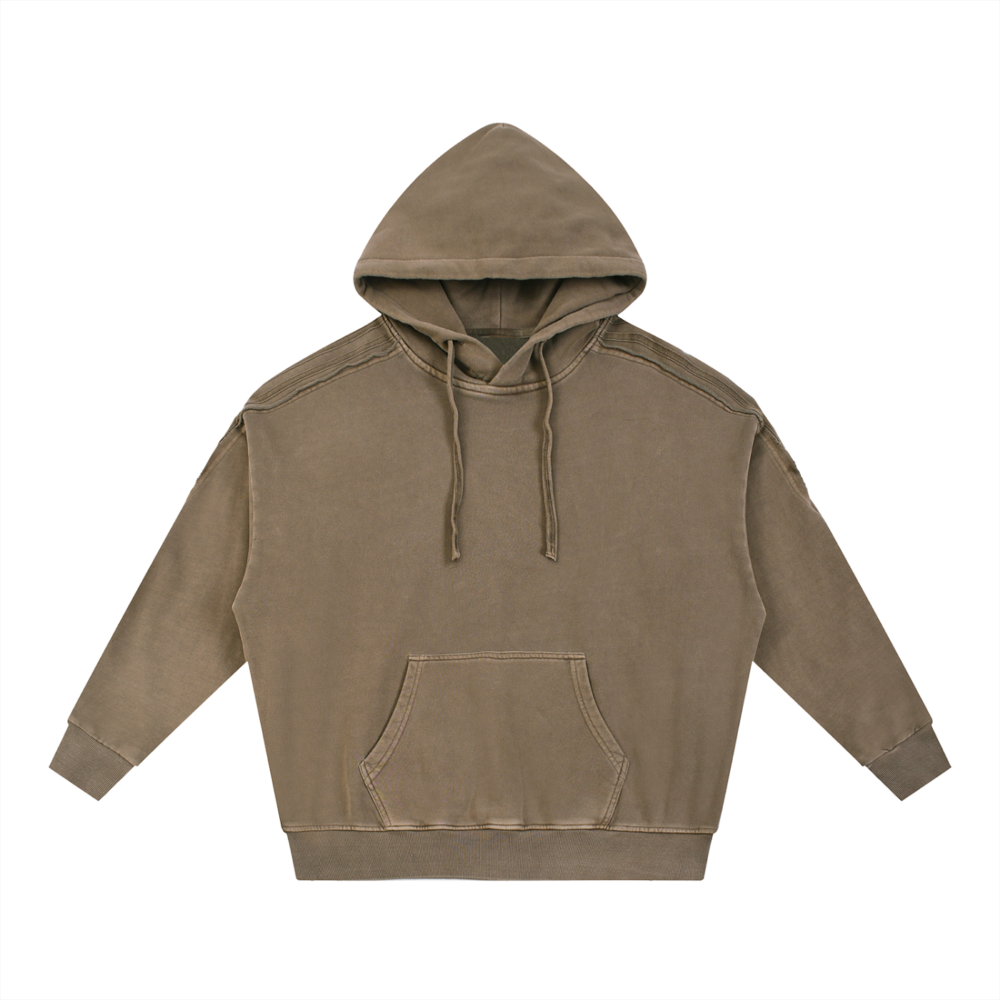 Snow Washed Tape Raw Edge Hoodie Secondary image