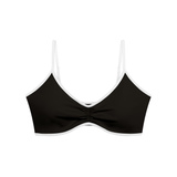 Women's Color Block Ruched V-Neck Sports Bra