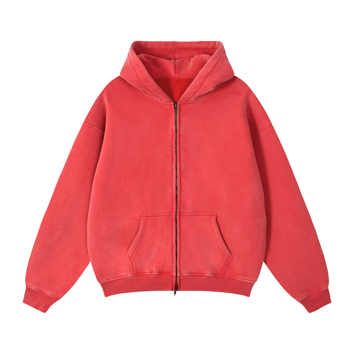 Zip-Through Boxy Fleece Hoodie Secondary image