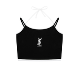 Contrast Binding Halter Tank Top