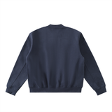 Essential Zip-Up Fleeced Varsity Jacket