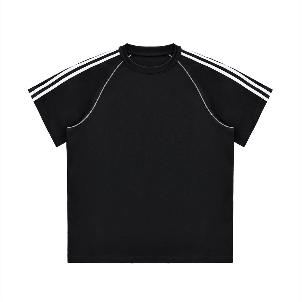 Striped Contrast Stitch T-Shirt