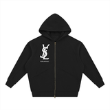 Dolman Sleeve Zip-Through Fleece  Hoodie