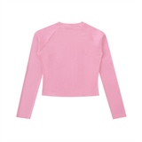 Dyed Washed Raglan Long Sleeve Slim T-Shirt