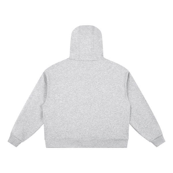 Boxy Button Placket Hoodie