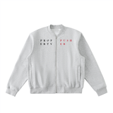 Essential Zip-Up Fleeced Varsity Jacket