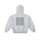 Contrast-Stitched Boxy Fleece Zip Hoodie