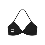 Women’s Ruched Halter-Neck Sports Bra