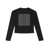Dyed Washed Raglan Long Sleeve Slim T-Shirt
