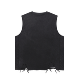 Snow Washed Raw-Hem Tank Top