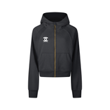 Cropped Zip-Through Hoodie