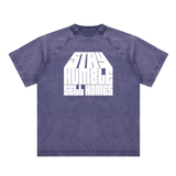 Vintage Washed Raglan Cotton T-Shirt