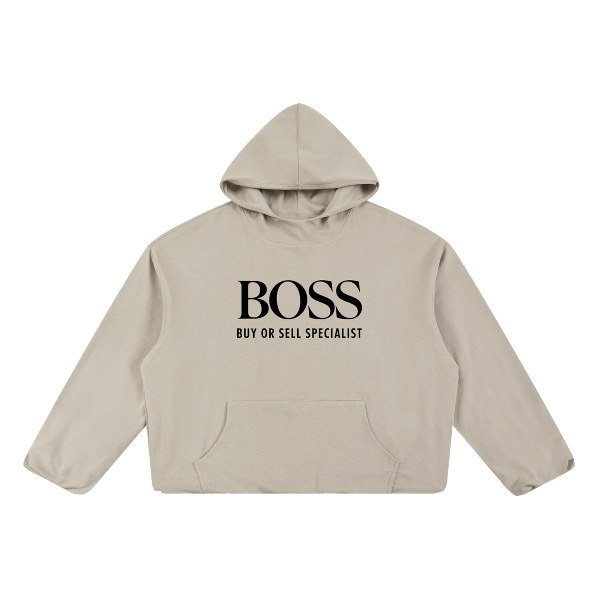 Boxy Gather-Hem Hoodie